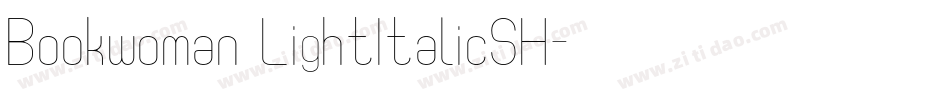 Bookwoman LightItalicSH字体转换